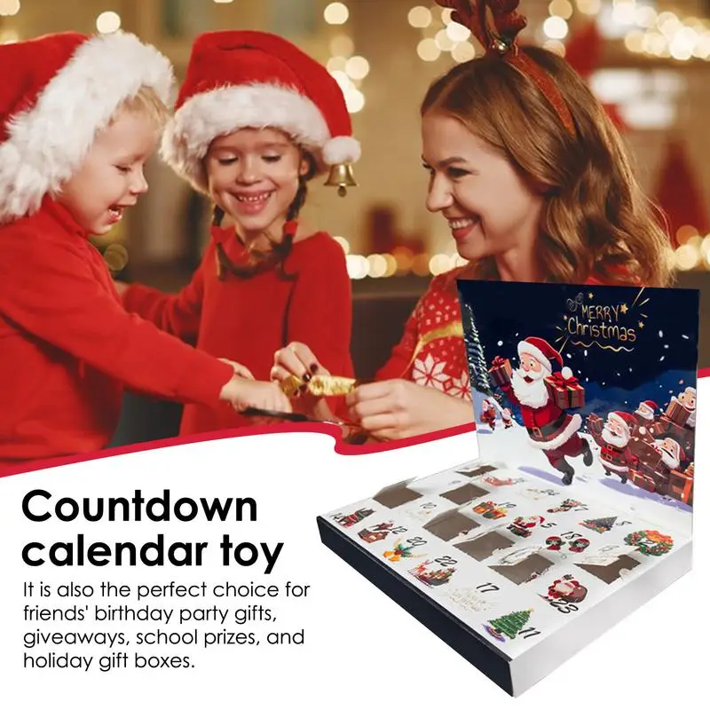 Fillable Christmas Advent Calendar Countdown DIYs 24 Days Gift Boxes For Annual Meeting Decorative Christmas Gift Boxes For Kids