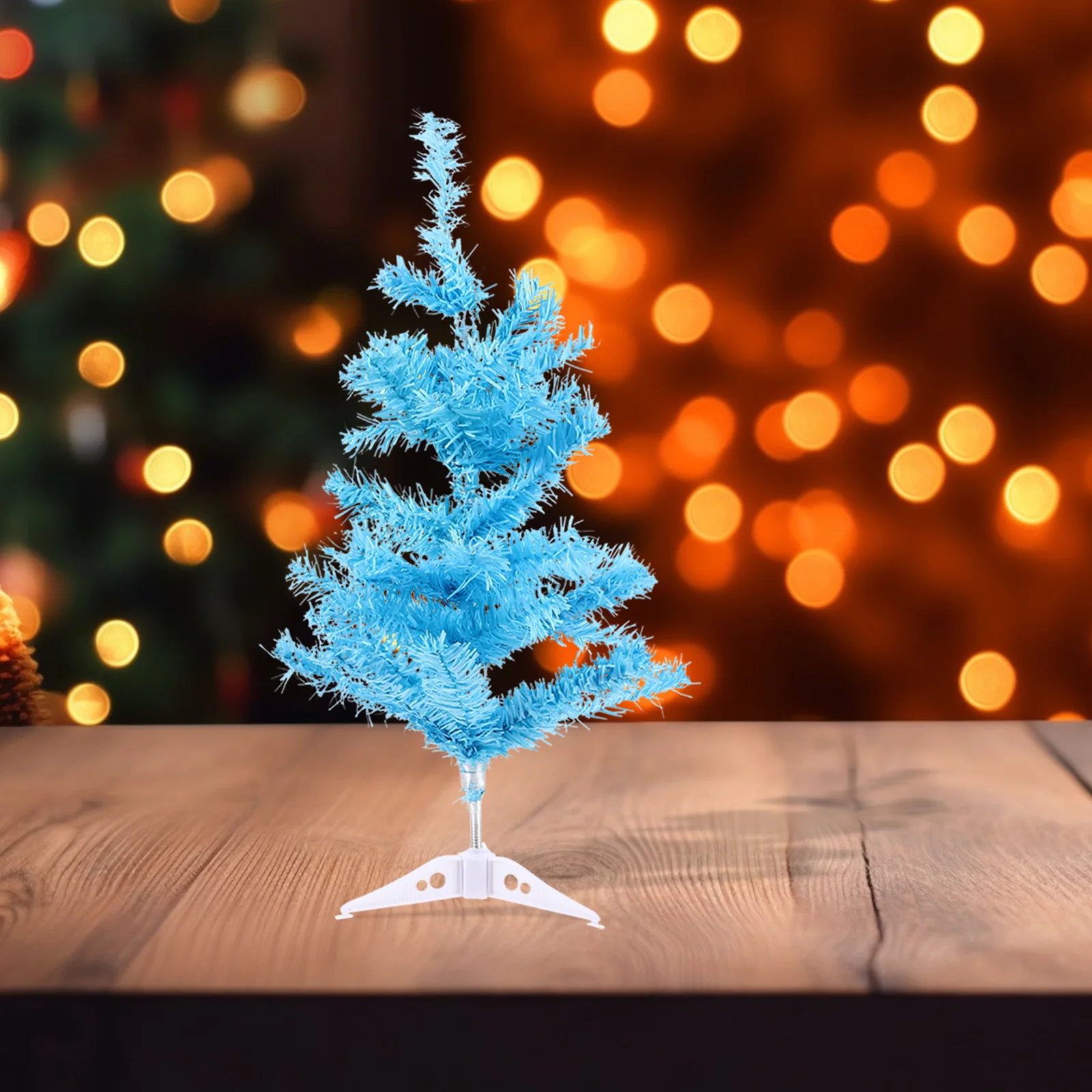 

1pc Plastic Christmas Tree Desktop Ornament Mini Xmas Party Decoration Kids Room Home Office Decor Gift Family Friends