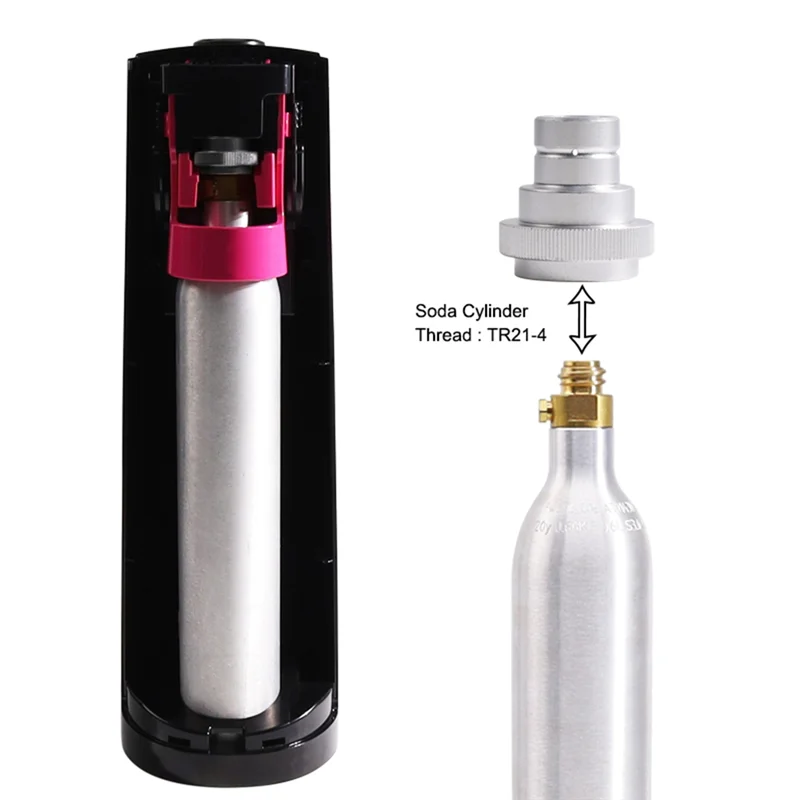 

Quick Adapter for CO2 Soda Water Sparkler DUO, Tank Canister Conversion for Soda Stream Soda Machine Silver