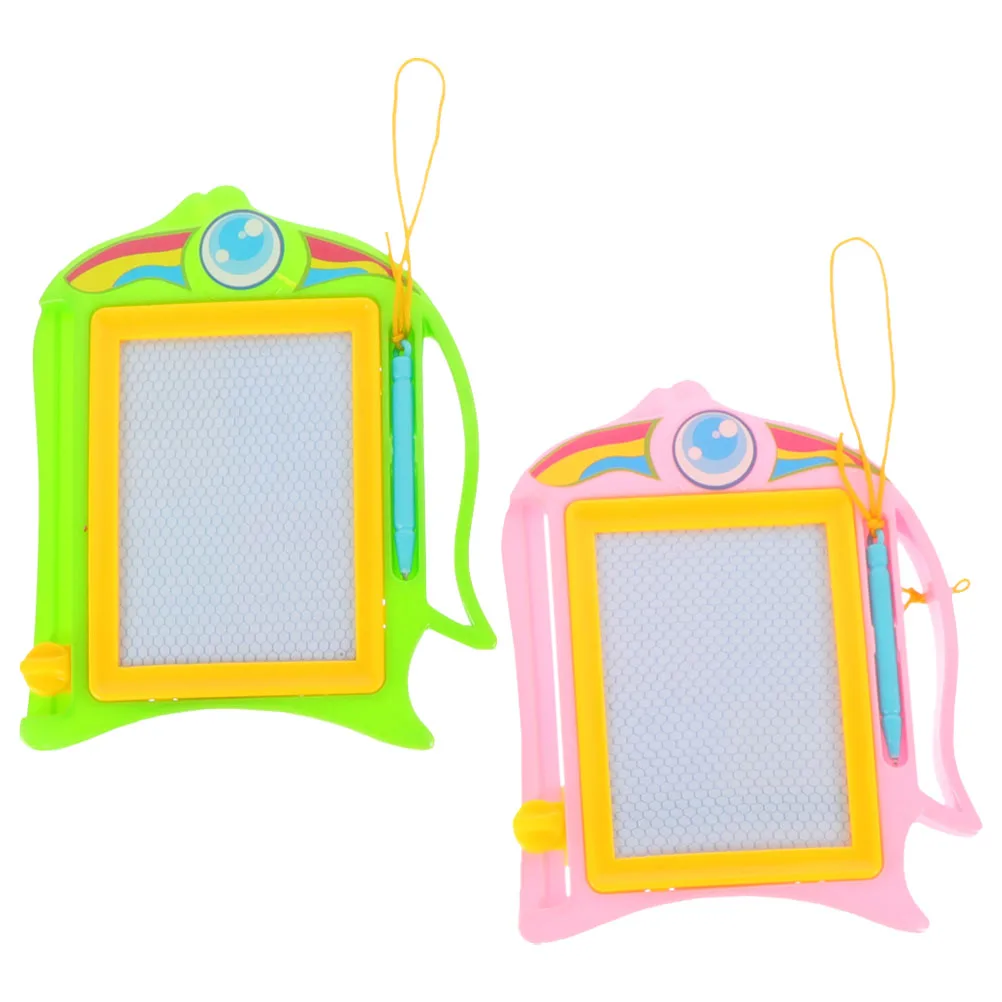 2 pezzi di tavolo da disegno per bambini adorabili, blocco note per bambini, colore brillante, giocattolo di apprendimento cancellabile premium per bambini