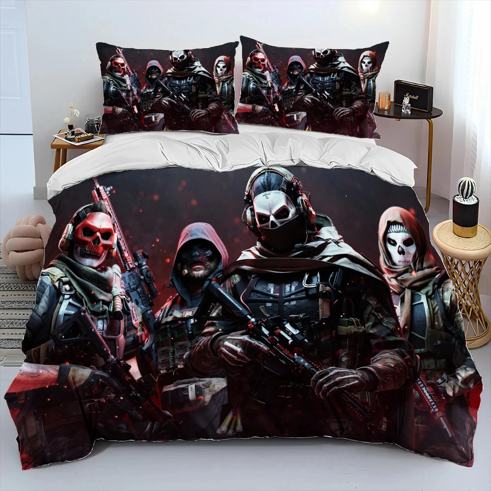 Imagem -04 - Jogo Call of Duty Conjunto de Cama para Meninos Consolador Gamer Capa de Edredão Cama Colcha Fronha Rei Queen Size Meninos