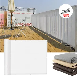 White HDPE Balcony Privacy Screen Fence Sunshade Net Windscreen Cover Fabric Shade Netting Anti-UV Patio Backyard Porch Railing