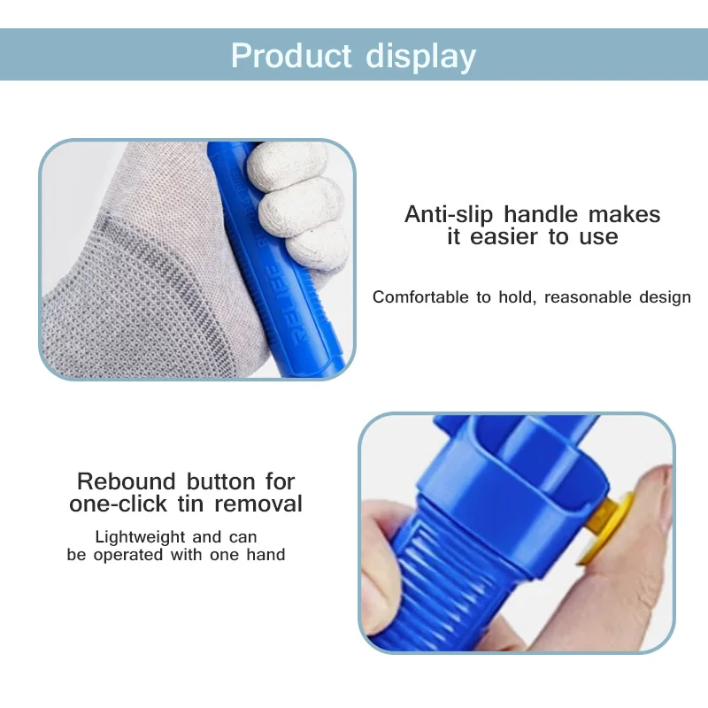 RELIFE-RL-084 Plus, potente potencia de succión, instrumento Manual de eliminación de estaño para reparación de soldadura electrónica, dispositivo de succión de estaño