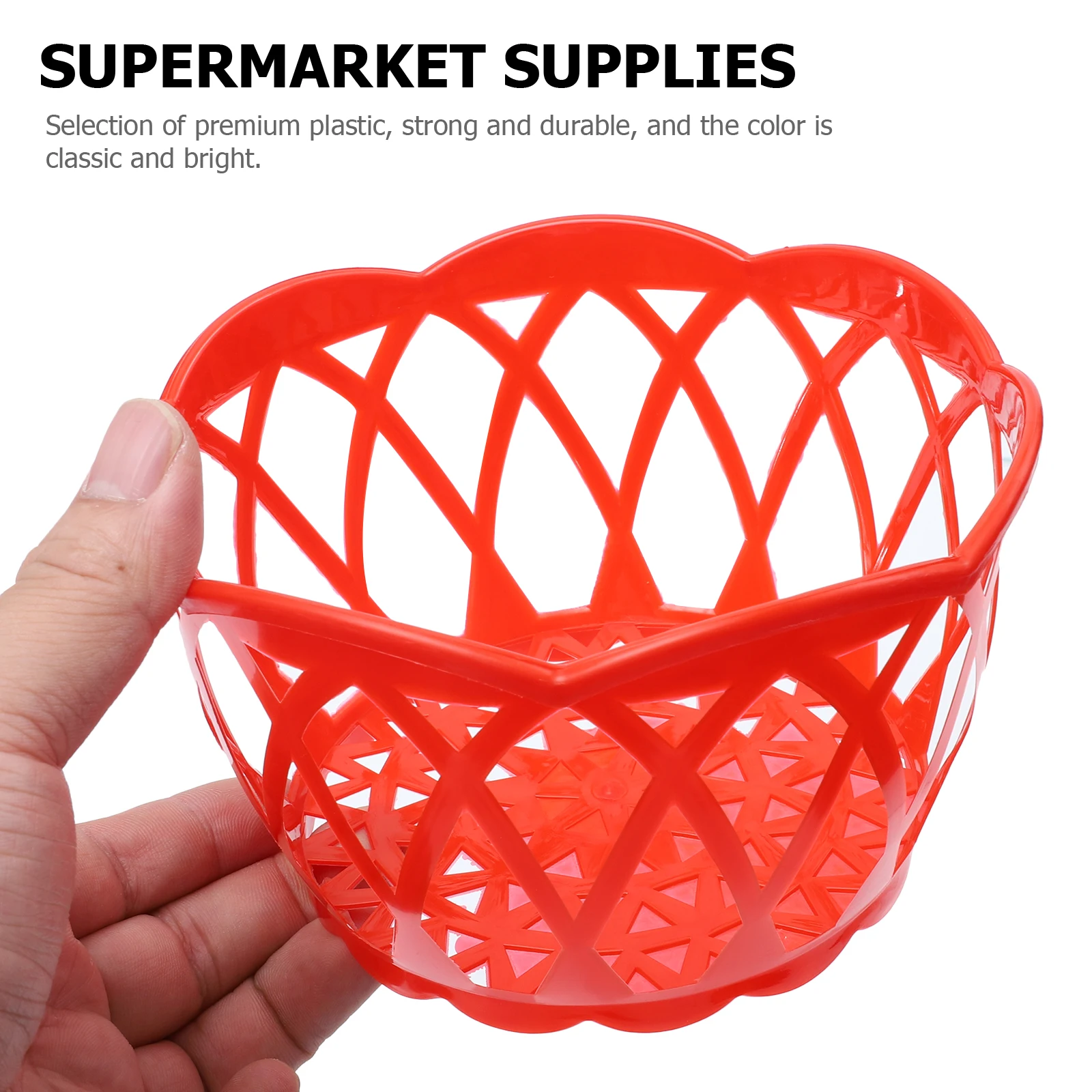 

12Pcs Plastic Storage Basket Multi-Functional Egg Fruit Container Smooth Finish Portable Design for Kitchen Bathroom