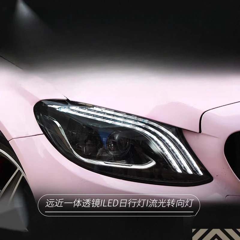 

Suitable for Mercedes-Benz C-Class Headlight Assembly W205 Modified S-Class Maybach Style LED Daytime Running Lights Flowing Tur