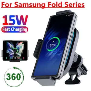 حامل هاتف شاحن لاسلكي للسيارة ، حامل لهاتف Samsung Galaxy Z Fold 4 ، 3 ، 2 ، iPhone ، شاشة Xiaomi Fold ، محطة شحن سريع 15 واط 8 لوحة مبيعات رئيسية لتلفزيون سامسونج 32 - رقم 6