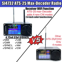 SI4732 ATS-25 Max-Decoder ALL Band Radio Receiver Version 4.16 All Full Bands Receiver WiFi Function 2.4 Inch Touching Screen