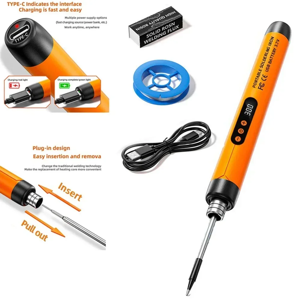 Multifunctional USB Digital Electric Soldering Iron Adjustable Solder Welding Portable USB Charging Soldering Iron New