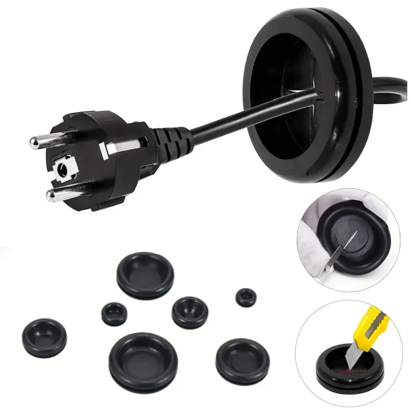 125pcs Multi Purpose Rubber Grommet Assortment Firewall Hole Electrical Wire Grommet Gasket Kit For 7-25mm Cable Wire O Ring