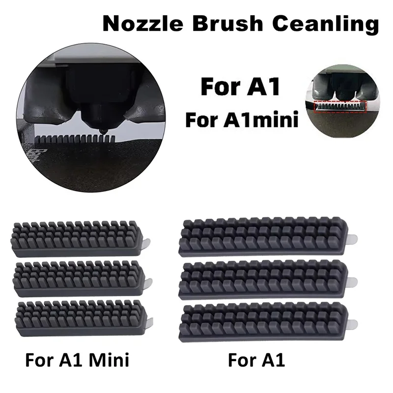 

For Bambu Lab A1 Mini Nozzle Wiper Nozzle Brush Silicone Brush Hotbed Mounted Scrubbers For Bambu Lab A1 3D Printers Accessories
