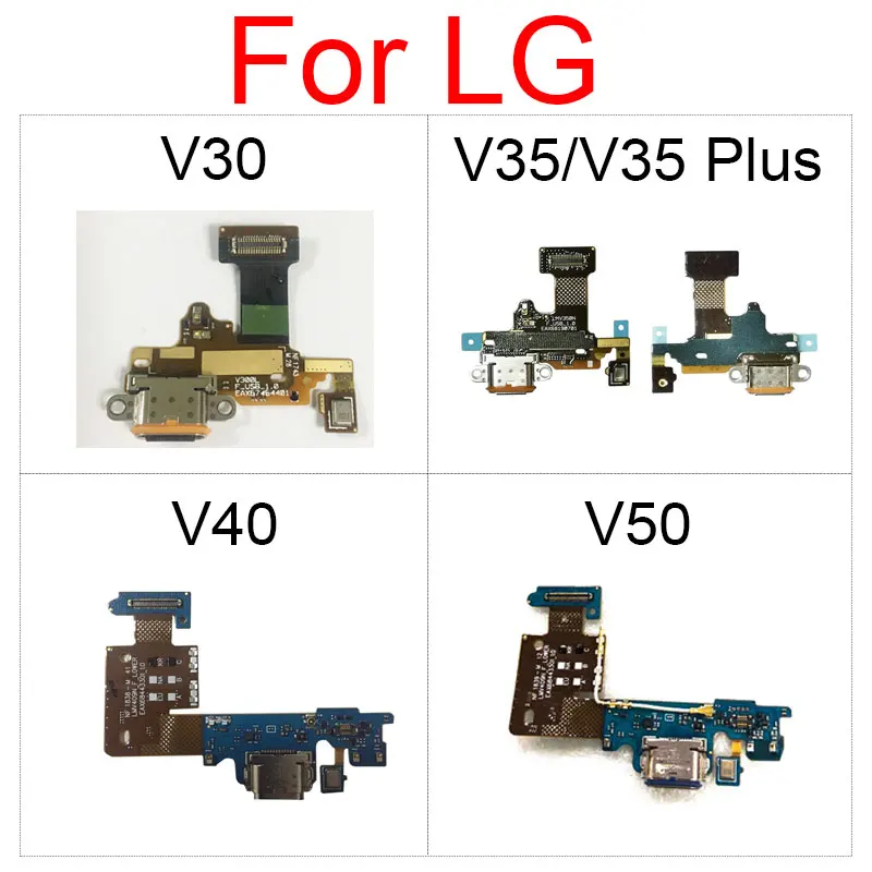 USB Charger Charging Port Dock Microphone Board Connector Flex Cable For LG V30 V35 V35 Plus V40 V50 V50s