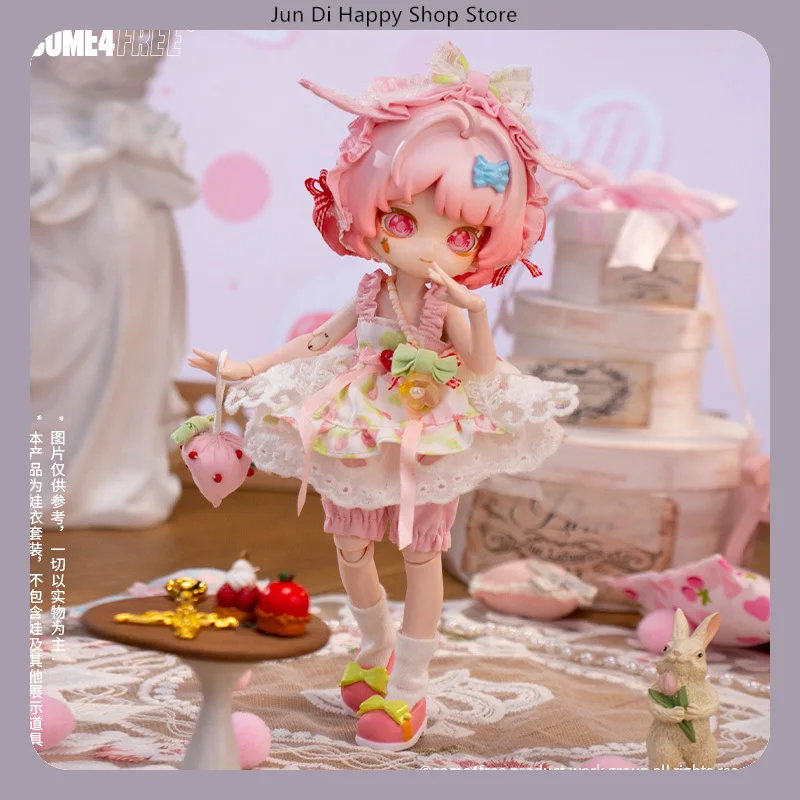 COME4FREE Dessert Series Sugar Frosted Berry Branch 1/12 BJD Doll Clothes Dress Cute OB11 Doll Skirt Outfit