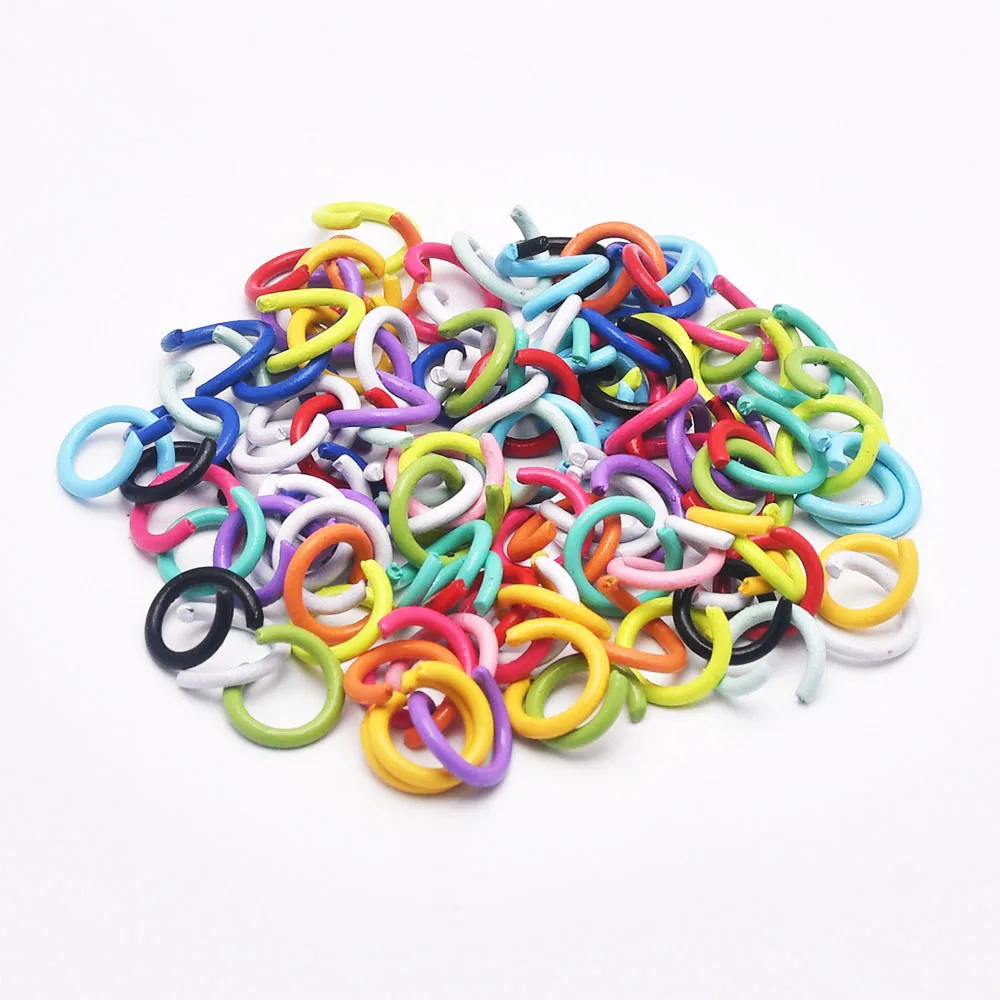 100 Stück 8mm Verbindungsringe, Kettenringe, offene Verbindungsringe für Schmuckherstellung, für Choker, Halsketten, Armbänder, Ohrringe, Ketten und Schmuckzubehör. – Detail 7