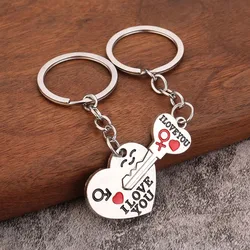 Silver-plated Heart Keychain for Couples | Wedding Favors & Romantic Gift