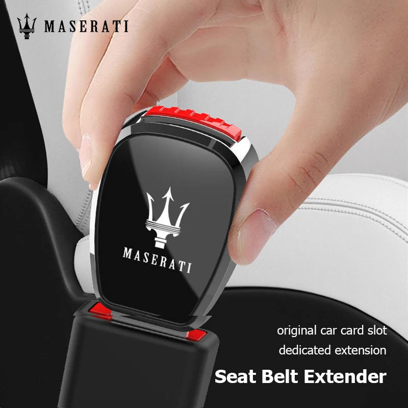 Hebilla para cinturón de seguridad de coche, Clip de extensión, extensor de correa de seguridad para Maserati Levante Ghibli MC20 Grecale Quattroporte GranTurismo