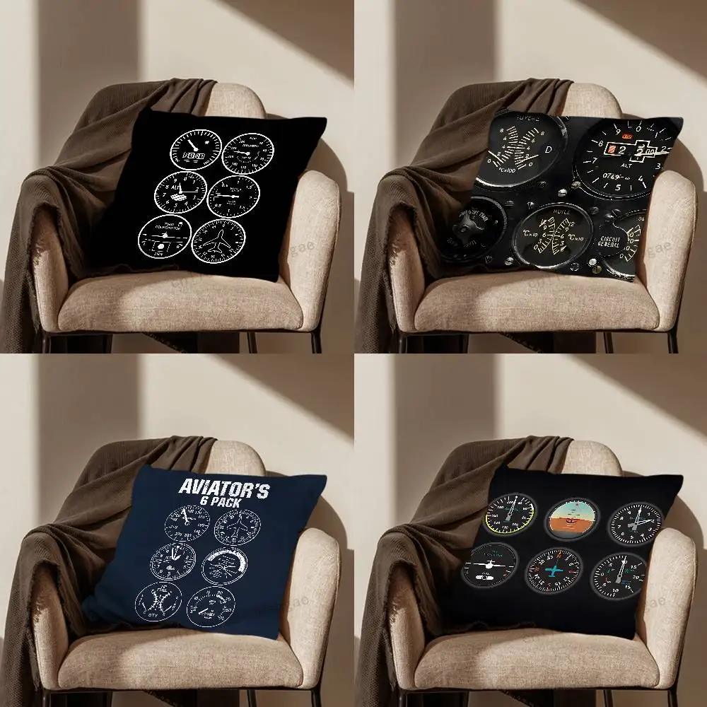 

Aviation Pilot Cockpit Throw Pillow Case For 45x45cm,55x55cm,30x30cm For Home Bedroom Decoration And Protector