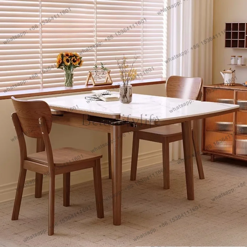 LJY Wood Salon Dining Table Kitchen Creative Terrace Modern Dining Table Mid Century Conference Mesas De Jantar Kitchen Furnitur