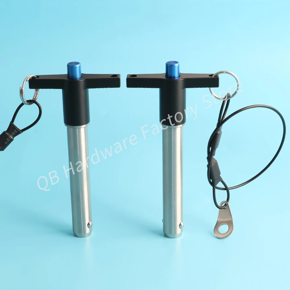 QB117 High Quality Quick Release Pin T Shaped Handle Ball Lock Pin With Spring Speaker Accessories Comes With Safety Rope