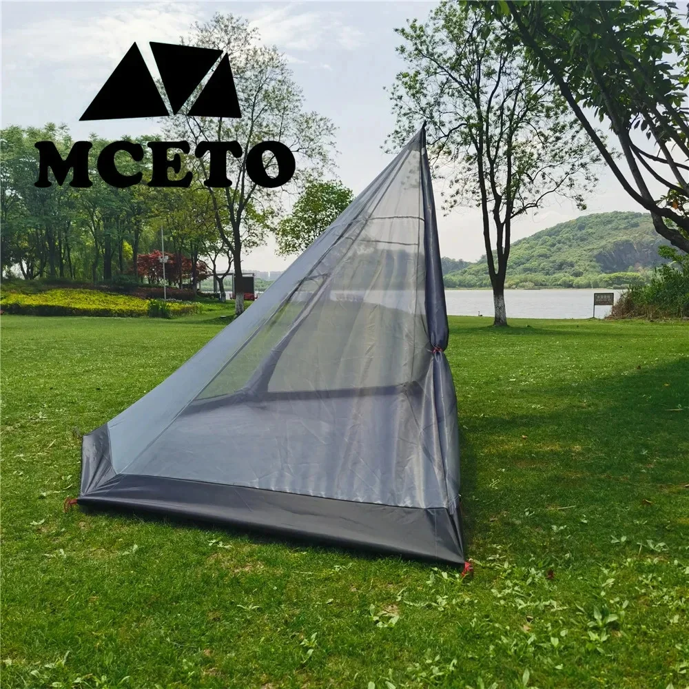 Imagem -02 - Pyramid Teepee-ultraleve Mosquito Net Outdoor Mest Tent Rodless Pentágono Tenda Interna para Camping Mochila Caminhadas 340 400