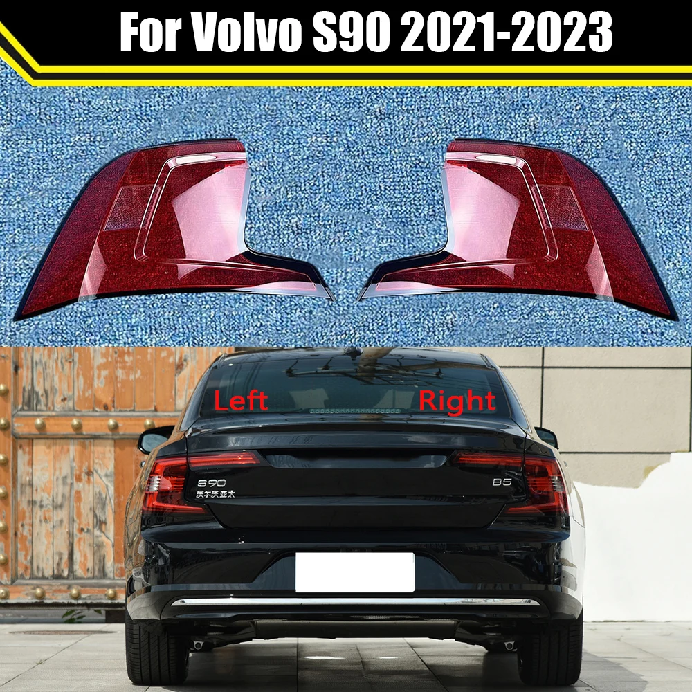 

Auto Tail Light Caps For Volvo S90 2021 2022 2023 Car Taillight Cover Lampcover Lampshade Lamp Glass Lens Case Taillamp Mask