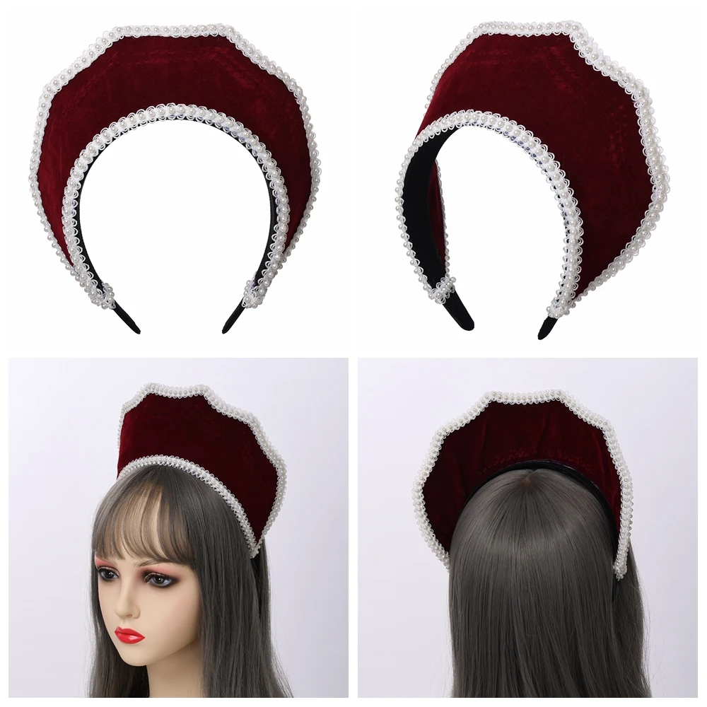 Mittelalterliche Göttinnenkrone Kopfschmuck Königliche Französische Königin Frauen Cosplay Accessoires Haarreif – Detail 3