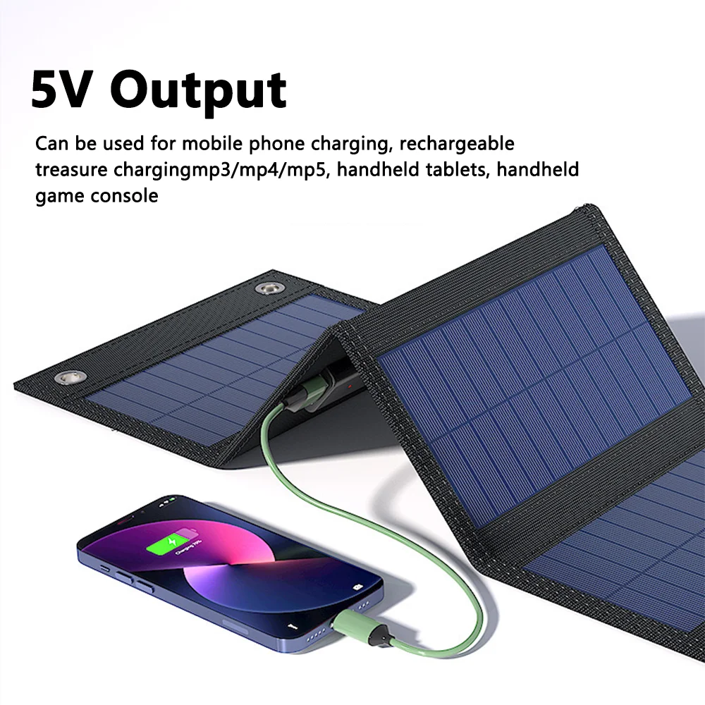 100W Foldable Solar Panel Phone Charger 5V Solar cell Plate USB Solar Panels Portable Power Bank for Phone Camping Emergency