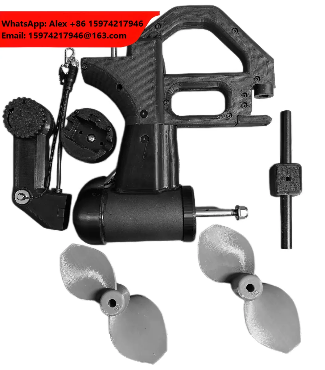 12V 800W Brushless Electric Boat Motor Hand Control, Quick Detach, Seawater Ready For Kayak / Inflatable Boat / Fishing Boat
