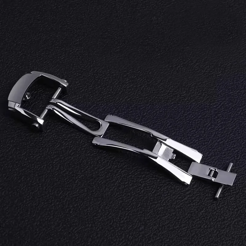 18mm Solid Folding Clasp for Patek Philippe Nautilus 5711 5712 5726 Rubber Leather Strap Stainless Steel Butterfly Watch Buckle