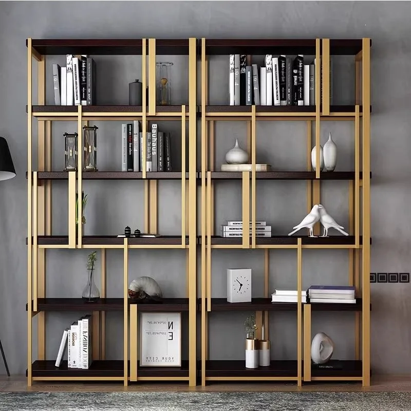 Bookshelf Floor Simple Creative Model Room Shelf Office Partition Cabinet Book Multi-layer Shelf Bogu Shelf