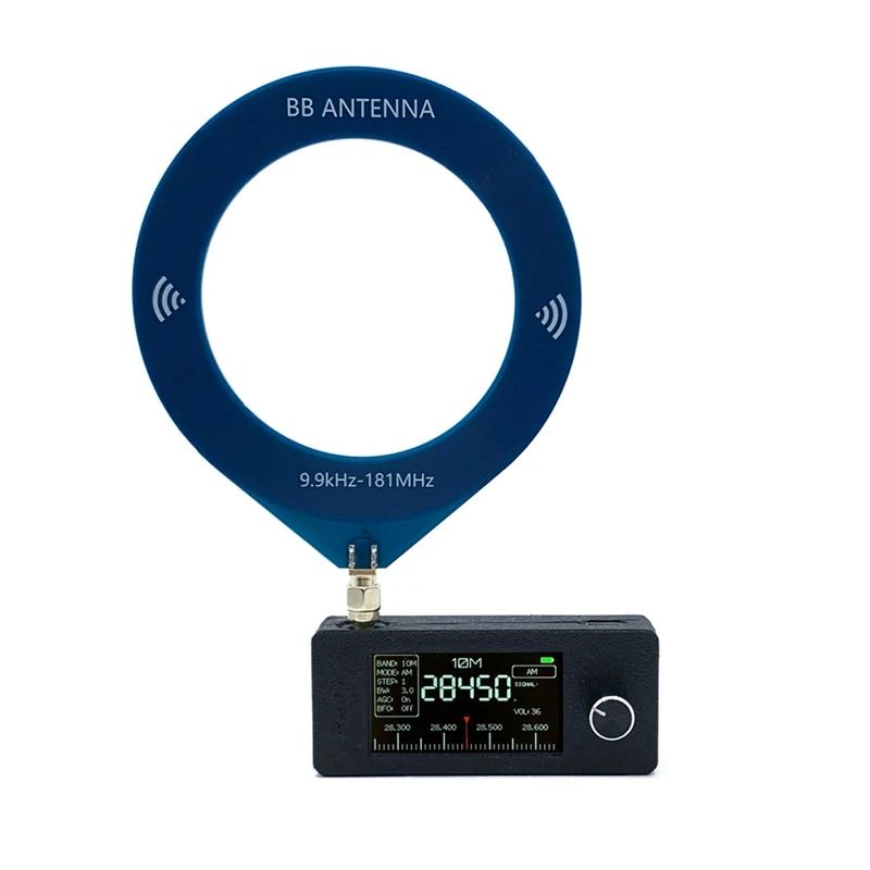 9,9 kHz-181 MHz SMA-Schnittstelle Mini-Loop-Antenne im Taschenformat SI4732 Radio, Empfänger,