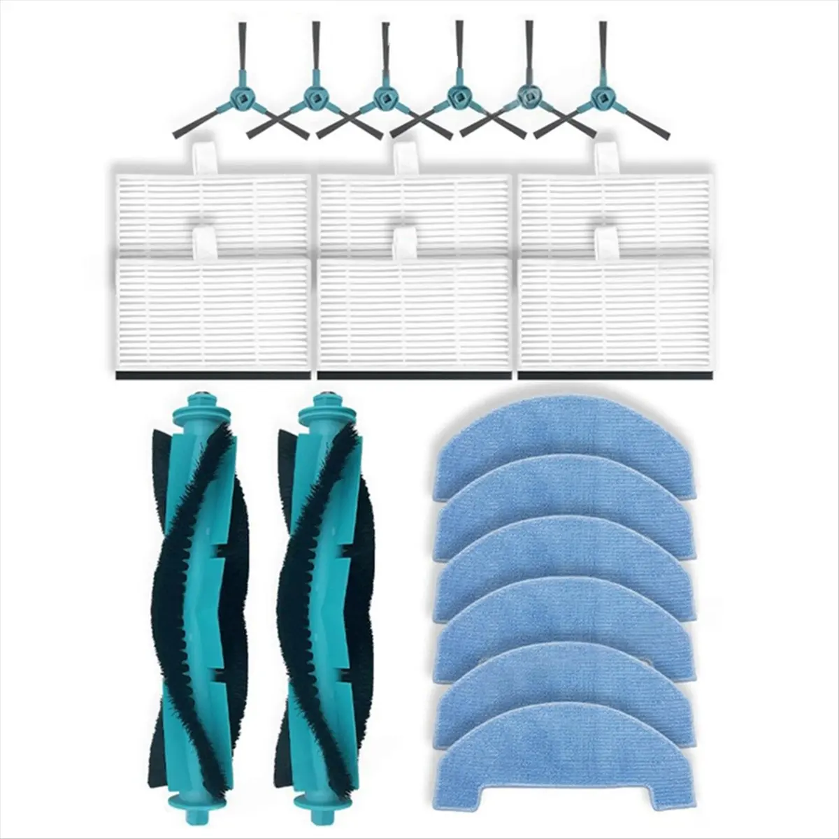 A03V For Mova E20 Plus,Liectroux M70 Pro,Ultenic T10 Lite Vacuum Cleaner Parts Roller Brush Side Brush Filter Mop Pad