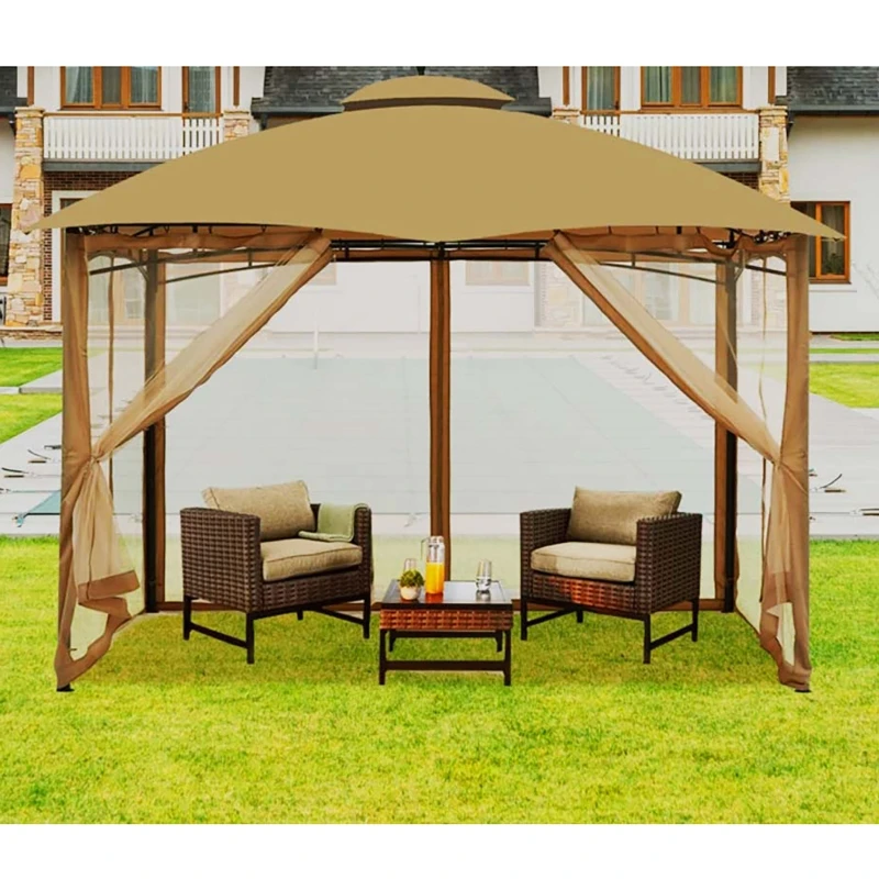 

305x305x210cm 4 Door Zipper Mosquito Netting Anti-insect Mesh Tents Net Detachable Sliding Garden Courtyard Pavilion Supplie