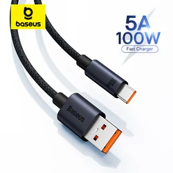 Baseus 100W Fast Charge USB Type C Quick Charge Cable For Samsung S23 Realme Xiaomi 13 Huawei Phone Fast Charging Cable Data