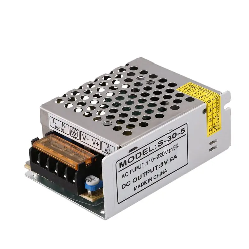 2X AC To DC 5V 6A Regulated Switching Power Supply Converter For LED Display
