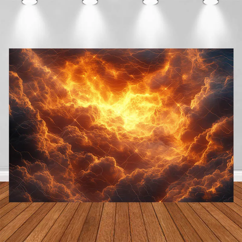 LS Halloween Photography Background Full-Screen Flame Decor Adult Kids Portrait Backdrop Studio