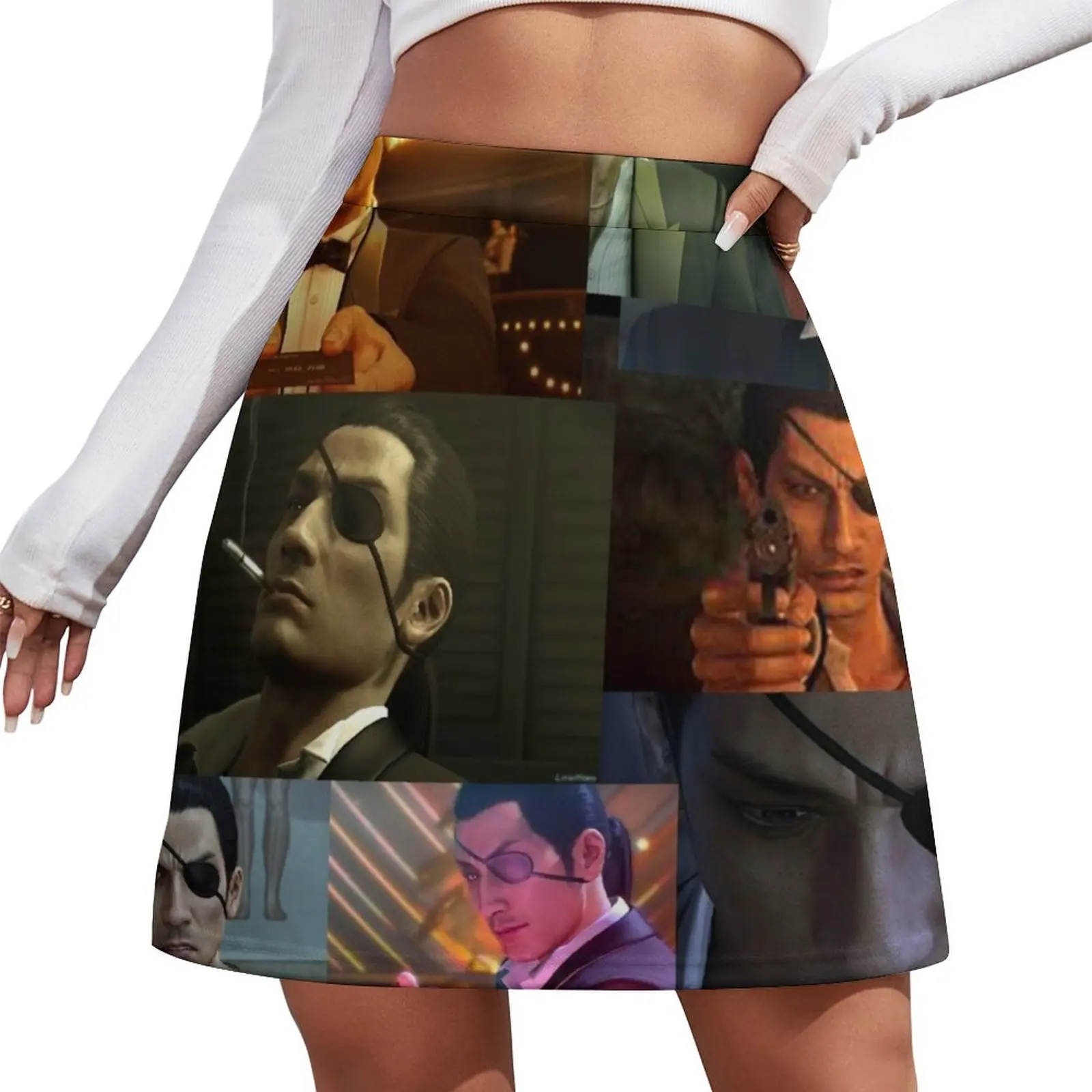 

Goro Majima montage Mini Skirt skirt for woman short skirt korean style summer skirts