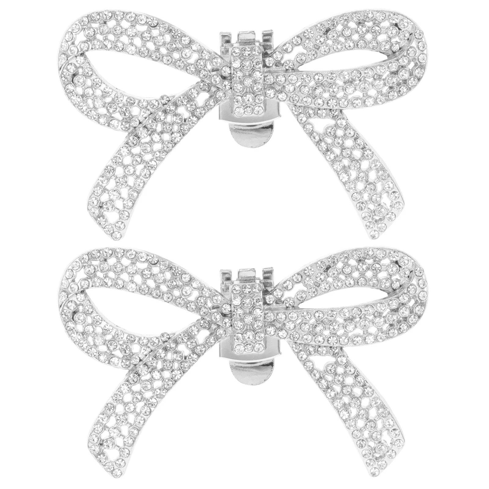 

Rhinestone Shoe Clips Crystal Decorations Elegant Bow Bride Wedding Bridal Buckle Clips Embellishments Heels Pumps Flats