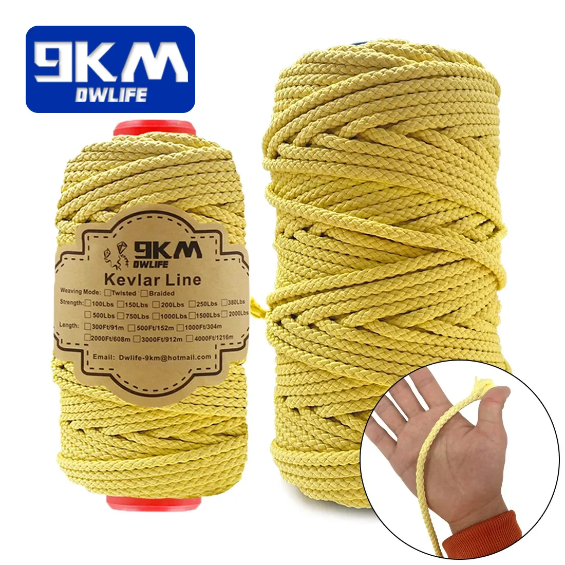 Kevlar Line 1.6~6.8mm High Strength Cut-Resistant Camping Hiking Rope Model Rocket Paracord Cord Fishing Assist Line Kite String