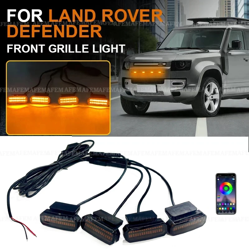 FOR LAND ROVER DEFENDER LED Front Grille Light Car Daytime Running Light Wheel Eyebrow Lamp For Pickup Offroad 12V