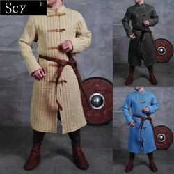 Men's Vintage Medieval Role Playing Jacket Halloween Steampunk Costume Uniform No Belt