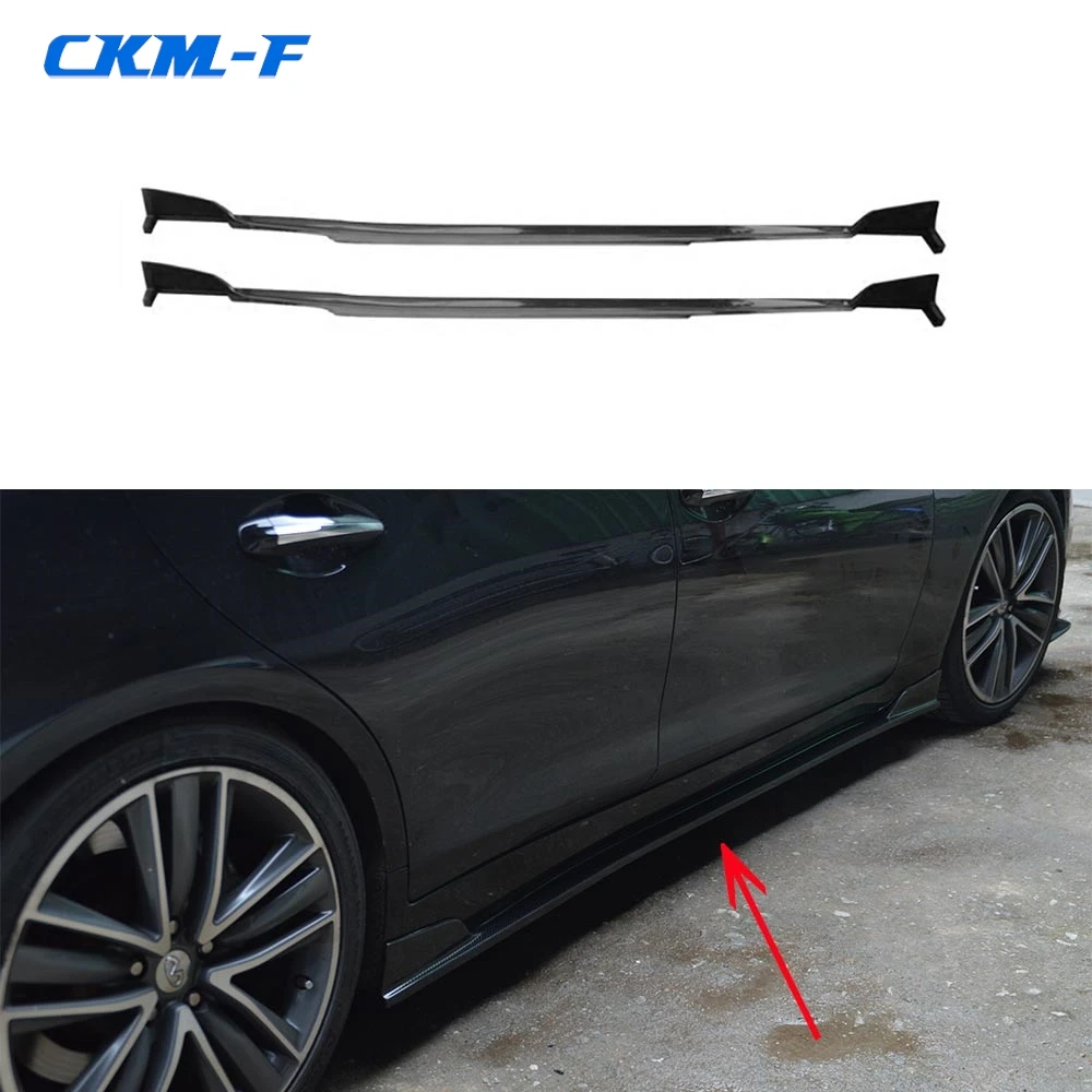 

Carbon Fiber Side Skirts Door Bumper Aprons Body Kits for Infiniti Q50 Q50S 2014-2017 car styling