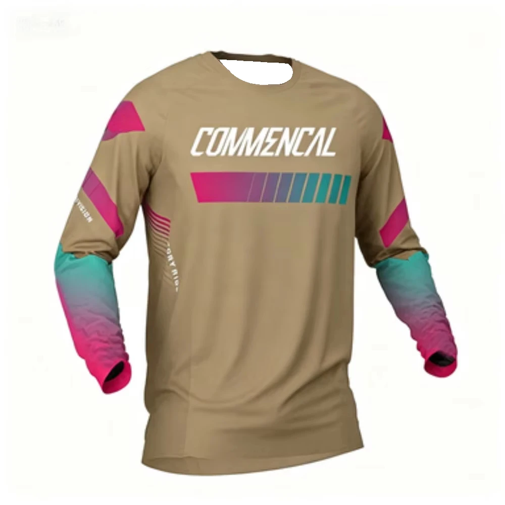 Long Sleeve MTB Downhill Cycling Jersey Family Matching Mountain Bike Racing Outdoor Breathable Stylish Printed Riding Tee Top