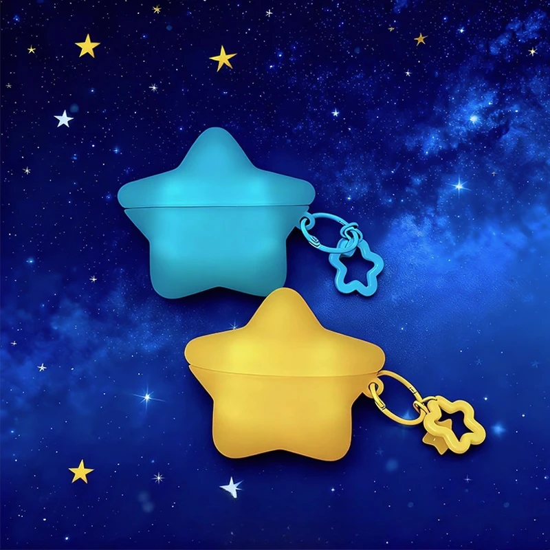 

3D Solid Color Star Earphone Case For Redmi Buds 6 Pro 6 Lite Soft Silicone Protection Headphone Cover For XiaoMi 5 5 Pro Cover