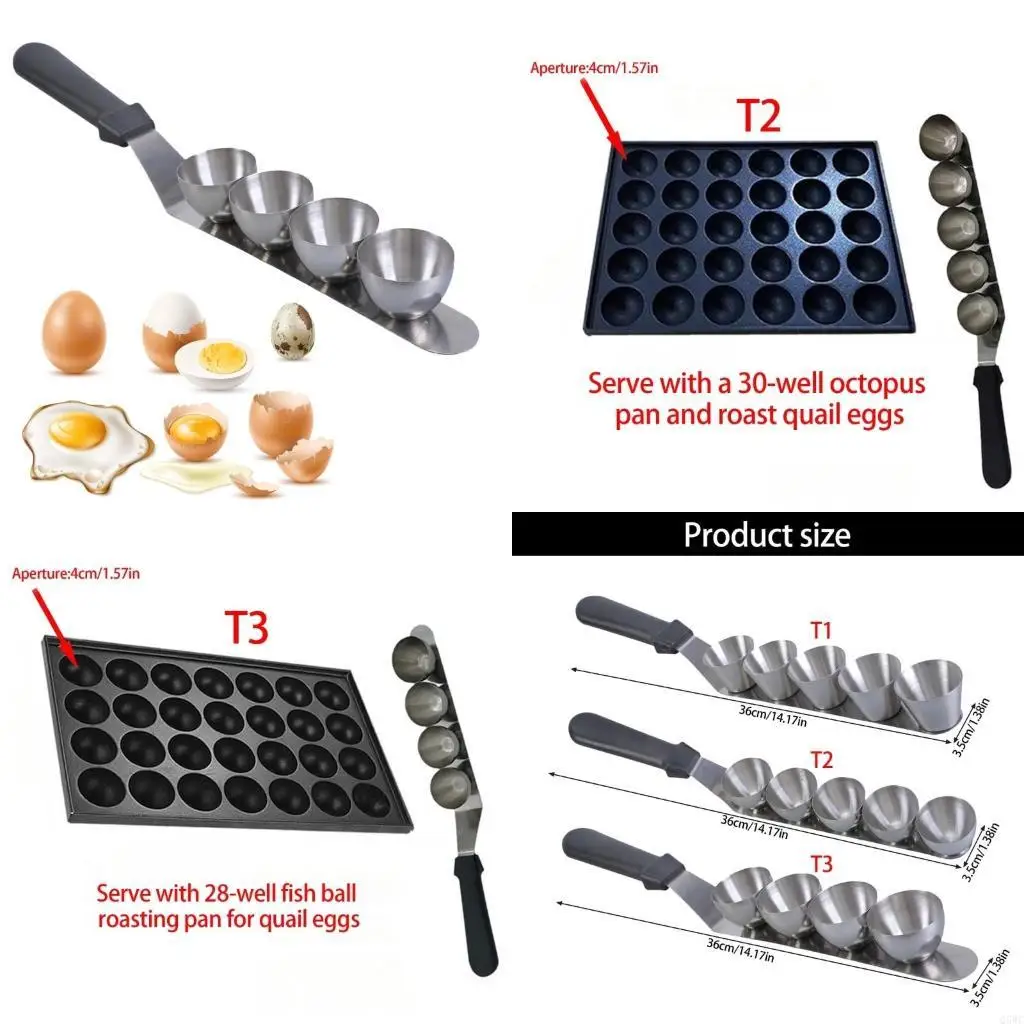 High Temperatures Resistant Quail Eggs Liquid Plate Batter Tray for Easy Cleaning and Consistent Cooking Result Q5WC