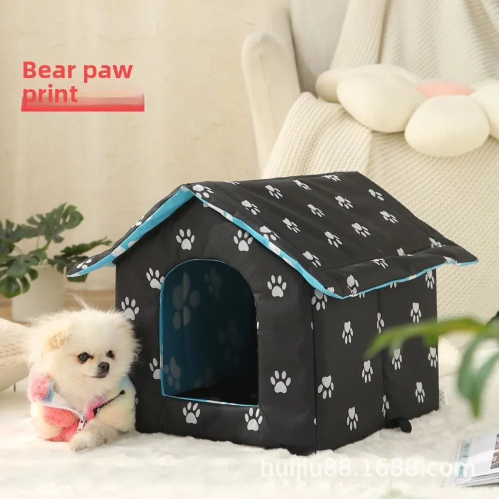 

Outdoor Pet Nest Mat Removable Washable Cat Dog Tent Bed Cage Supplies Soft Warm Shelter for Small Animals Indoor Outdoor Use