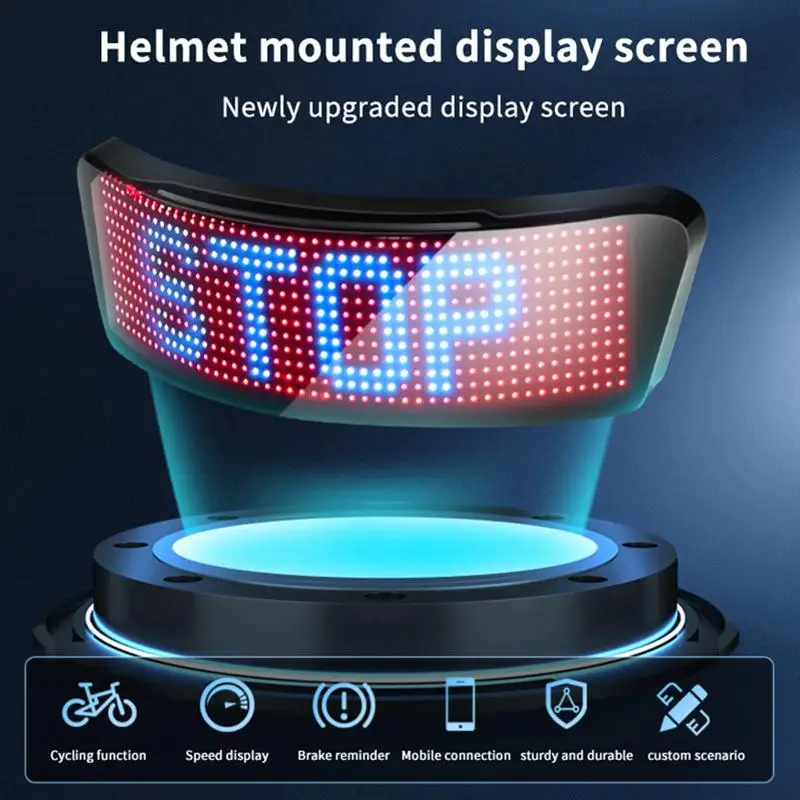 Motorcycle Helmet Warning Light Led Helmet Display Night Riding Helmet Tail Light DIY Moto Accessories