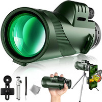 Portable 40x60 High Power Prismatic Powerful HD Monocular Telescope Long Range Zoom Handheld Telescope Hunting Spyglass Camping