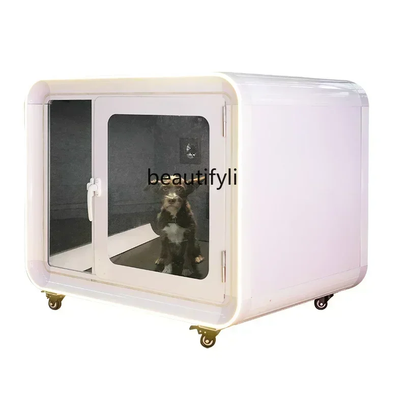 

Z189 Soundproof Box Cover Cage Glass Room Indoor Pet Soundproof Room Movable Mini Kennel Cat YA