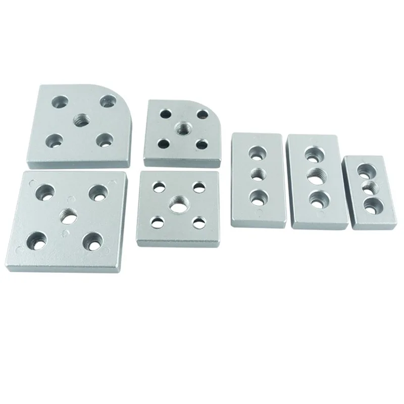 4PCS Aluminum Alloy Profile End Connection Plate 3060 4080 6060 8080 Caster Foot Adjustment Support