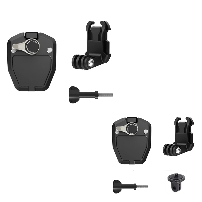 Klip kaca depan sepeda motor, dudukan paduan aluminium untuk Gopro Hero 12 Insta360 X3 Action 3 4 aksesori kamera